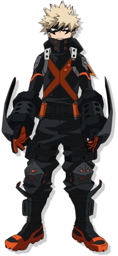 Bakugou in his modifed winter hero costume